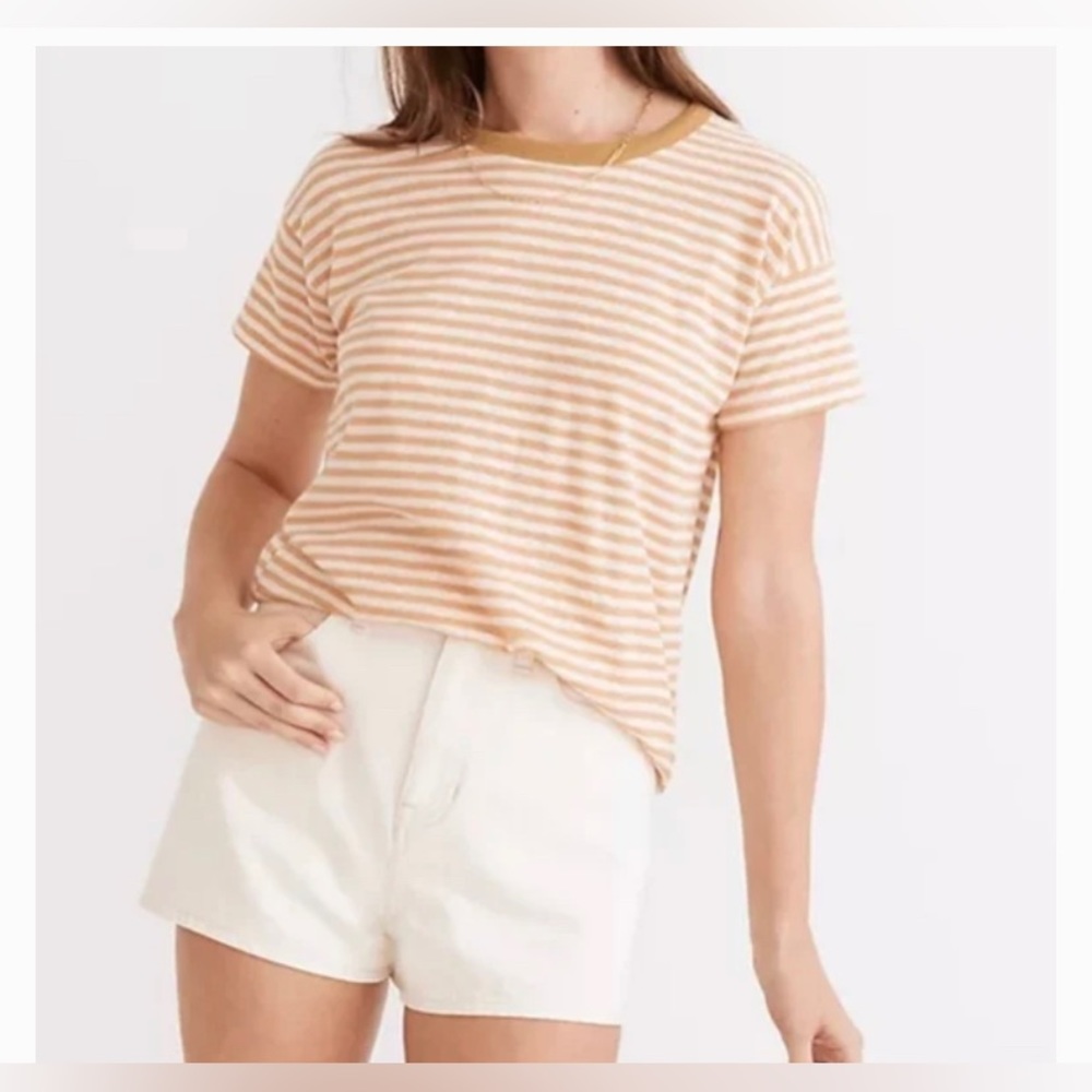 NWT Madewell Whispers stripes T-shirt size small